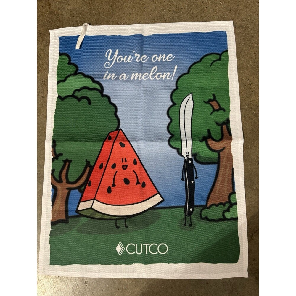 Cutco dish towel knives advertising promotional hang loop You’re One In A Melon